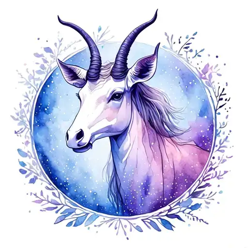 Sagittarius Taurus aquarius zodiac sign tattoo design idea