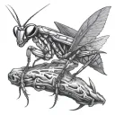 mantis tattoo design idea