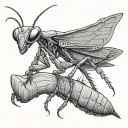 mantis tattoo design idea