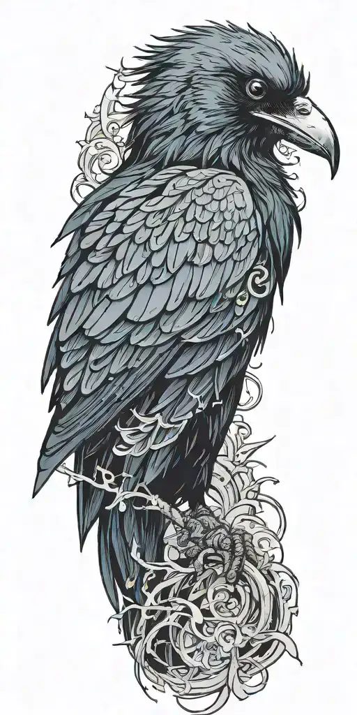 crows tattoo design idea