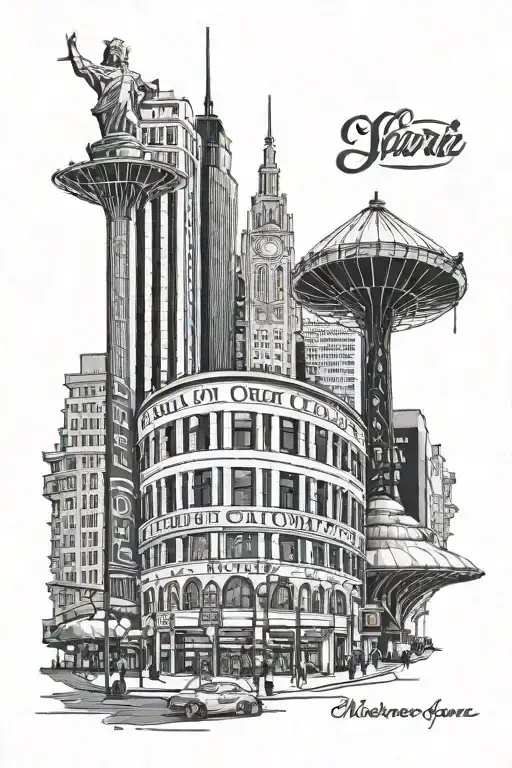 new york city madison square garden tattoo design idea