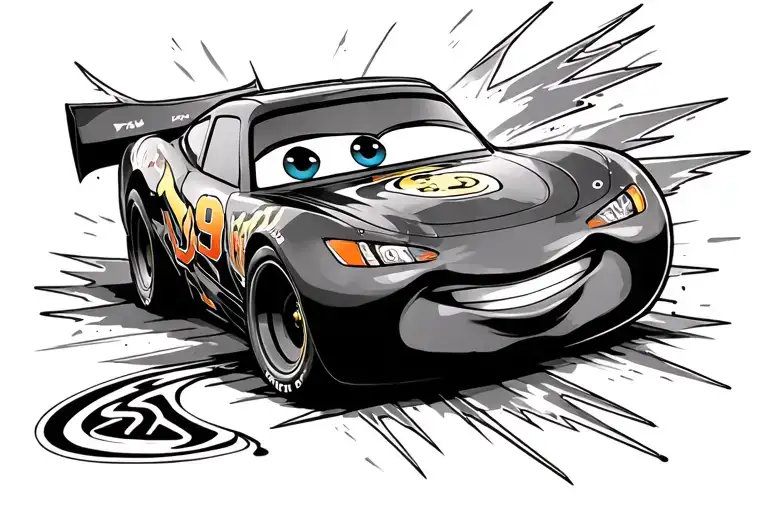 Lightning Mcqueen tattoo design idea