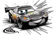 Lightning Mcqueen tattoo design idea