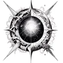 a portal to another universe and esoteric tattoo design idea