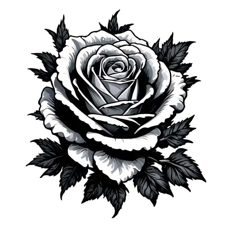 Scottish , small rose tattoo design idea