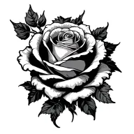 Scottish , small rose tattoo design idea