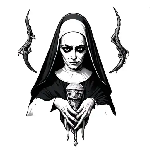 Evil Nun tattoo design idea