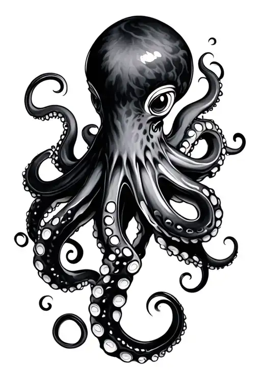 Japanese Octopus tattoo design idea