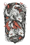 naruto nine tails fox tattoo design idea