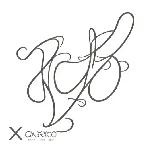 XO tattoo design idea