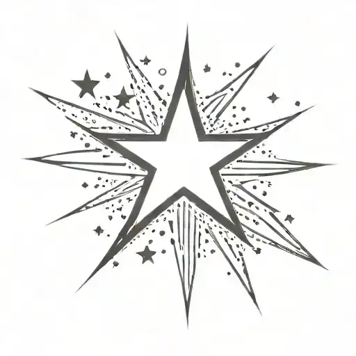 star sparkle simple tattoo design idea