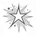 star sparkle simple tattoo design idea
