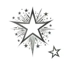 star sparkle simple tattoo design idea