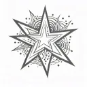 star sparkle simple tattoo design idea