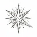 star sparkle simple tattoo design idea