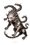 cerberus + hell tattoo design idea