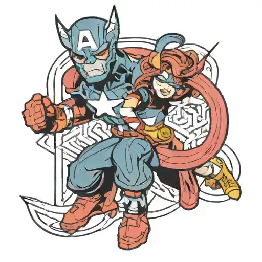 bisexual marvel fan tattoo design idea