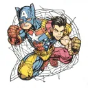 bisexual marvel fan tattoo design idea