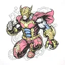 bisexual marvel fan tattoo design idea