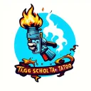 tig torch tattoo design idea