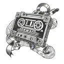 mixed tape tattoo design idea