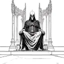 Well, saibot, in the temple on a throne of bones tattoo design idea
