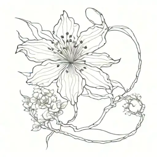 kintsugi flower tattoo design idea