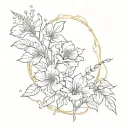 kintsugi flower tattoo design idea