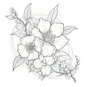 kintsugi flower tattoo design idea