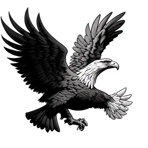 italian eagle with rome themes tattoo design idea