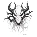 shadow fiend from game dota 2 tattoo design idea