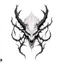 shadow fiend from game dota 2 tattoo design idea