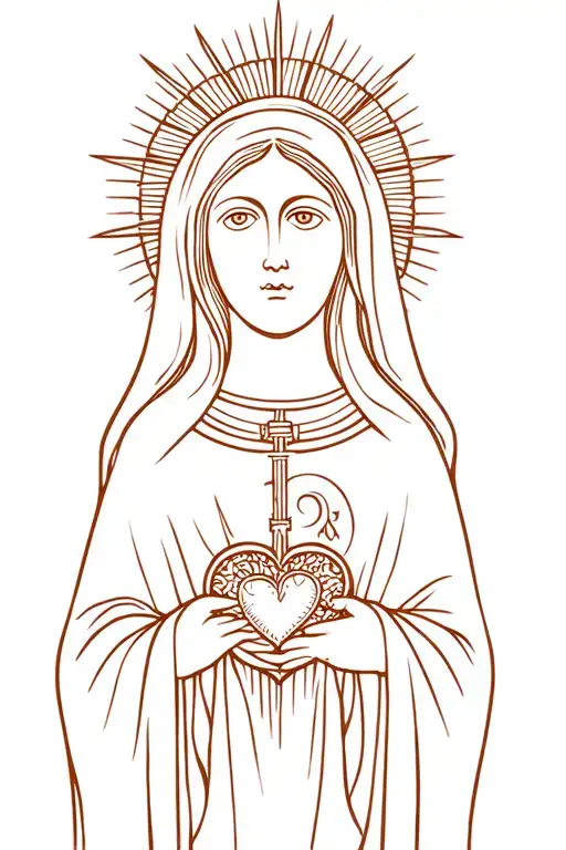 Our Lady of the Sacred Heart tattoo design idea