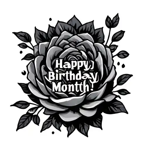 Birthday Month tattoo design idea