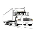 Chicano women driving a semi truck shifting tattoo design idea