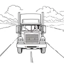 Chicano women driving a semi truck shifting tattoo design idea