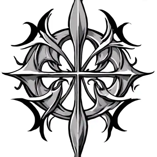 elven symbol to use as separator for elven writings tattoo design idea