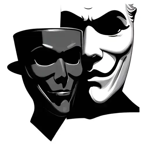 phantom of the opera mask tattoo design idea