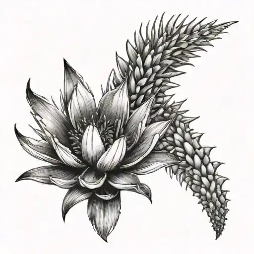 aloe tattoo design idea