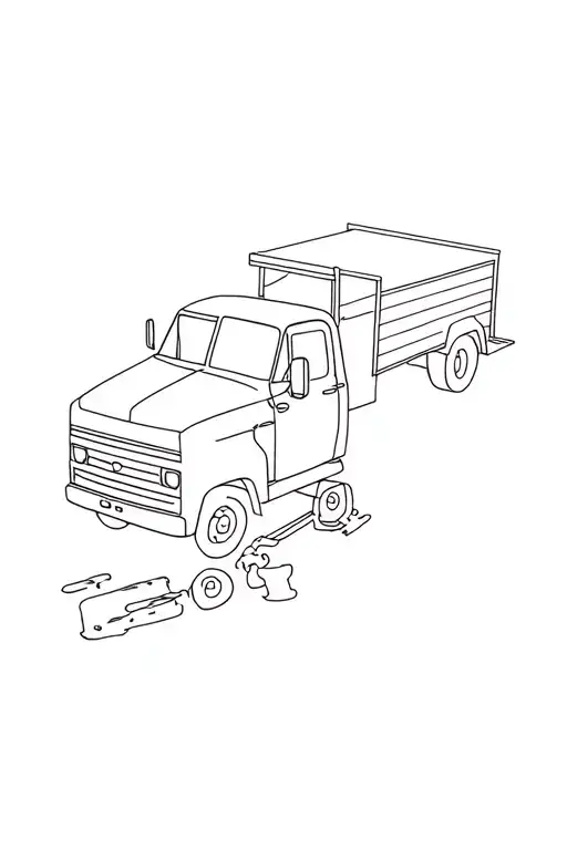 Fine line tattoo to memoralize grandfather that was a woodworker that drove a truck and always worked so hard. very smal tattoo design idea