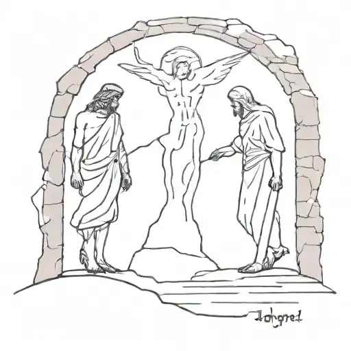 dante and virgil walking out of the gates of hell to Purgatory. Abandon all hope ye who enter here written tattoo design idea