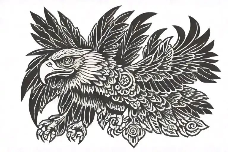mexico eagle Aztecs tattoo design idea