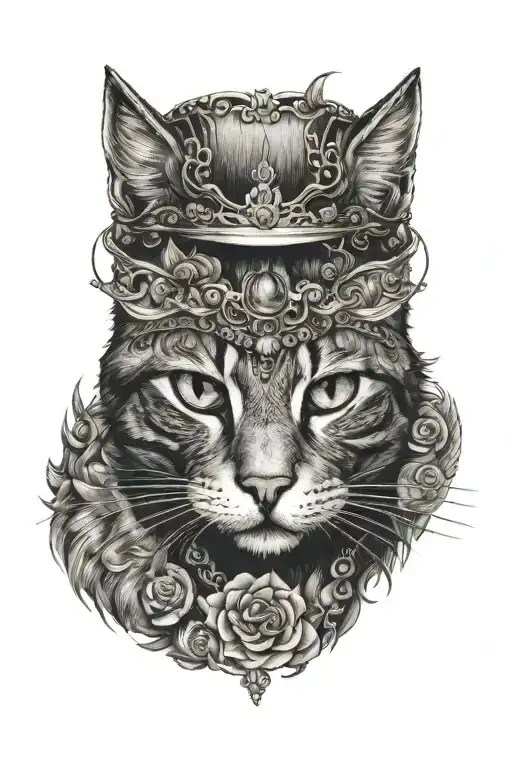 cat tattoo design idea
