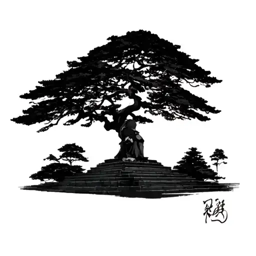 sakura tree and tokyo ghoul, kakegurui, solo leveling tattoo design idea