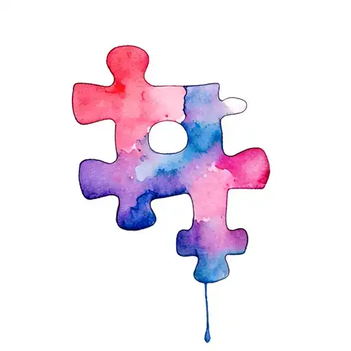 Crossword puzzle piece intertwined tattoo design idea