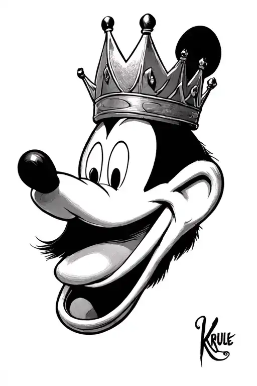 goofy from mickey mouse king krule cover art tattoo tattoo design idea