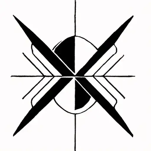 Gemini and Aquarius patern geometrical tattoo design idea