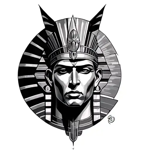 Osiris God tattoo design idea