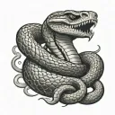 king cobra hooding tattoo design idea