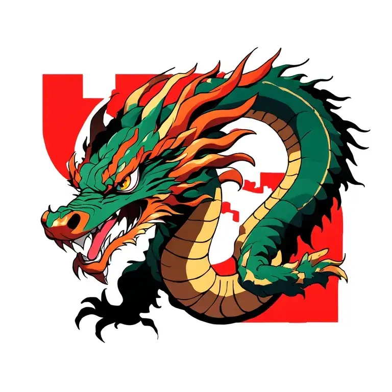 kaido dragon tattoo design idea